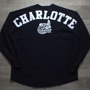 Charlotte 49ers Spirit Jersey Y2K Lace Up Neck S Black Pullover